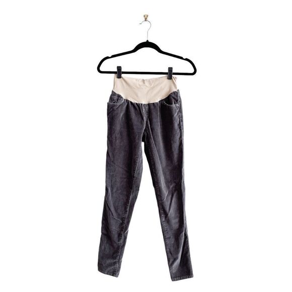 A Pea In The Pod Women's Secret Fit Full Panel Maternity  Jeans Gray Velvet Smal - Picture 1 of 9